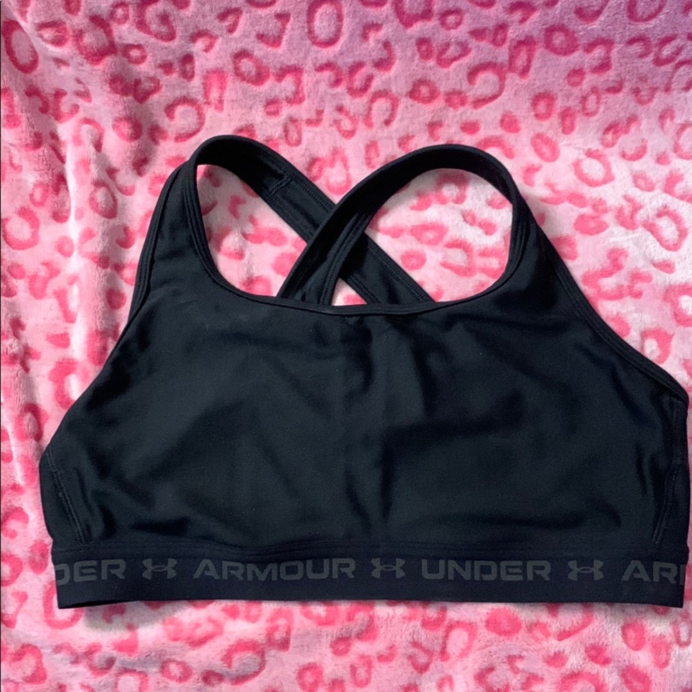 Under Armour Black Cross-Back Sports Bra
